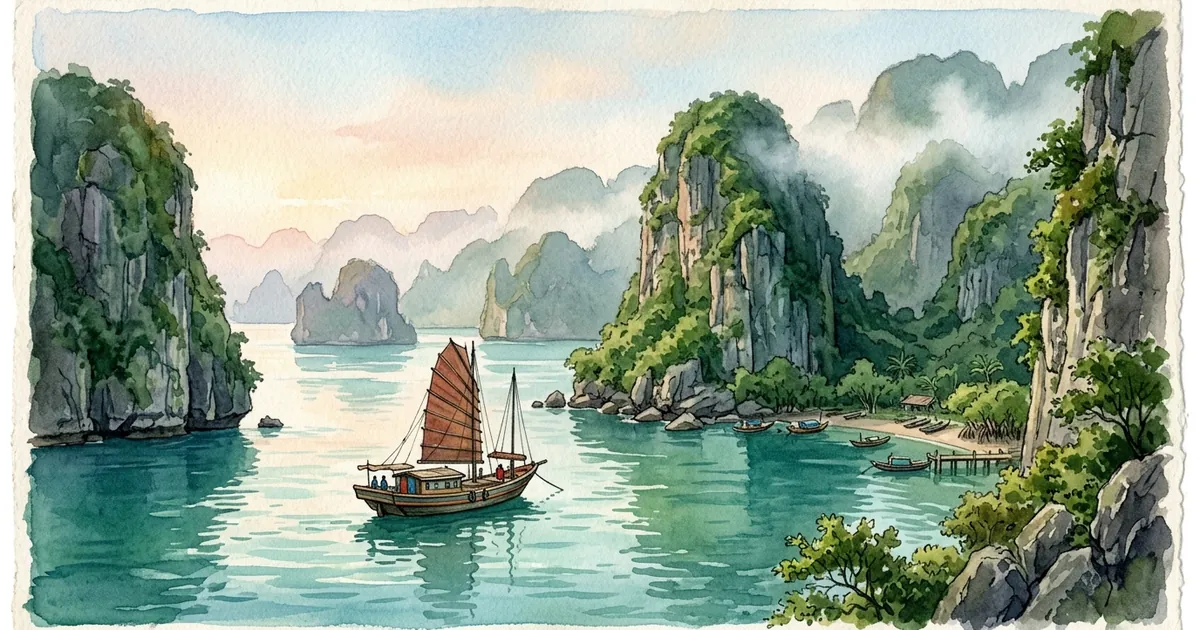 Illustration: Die stille Bucht: Lan Ha statt Ha Long